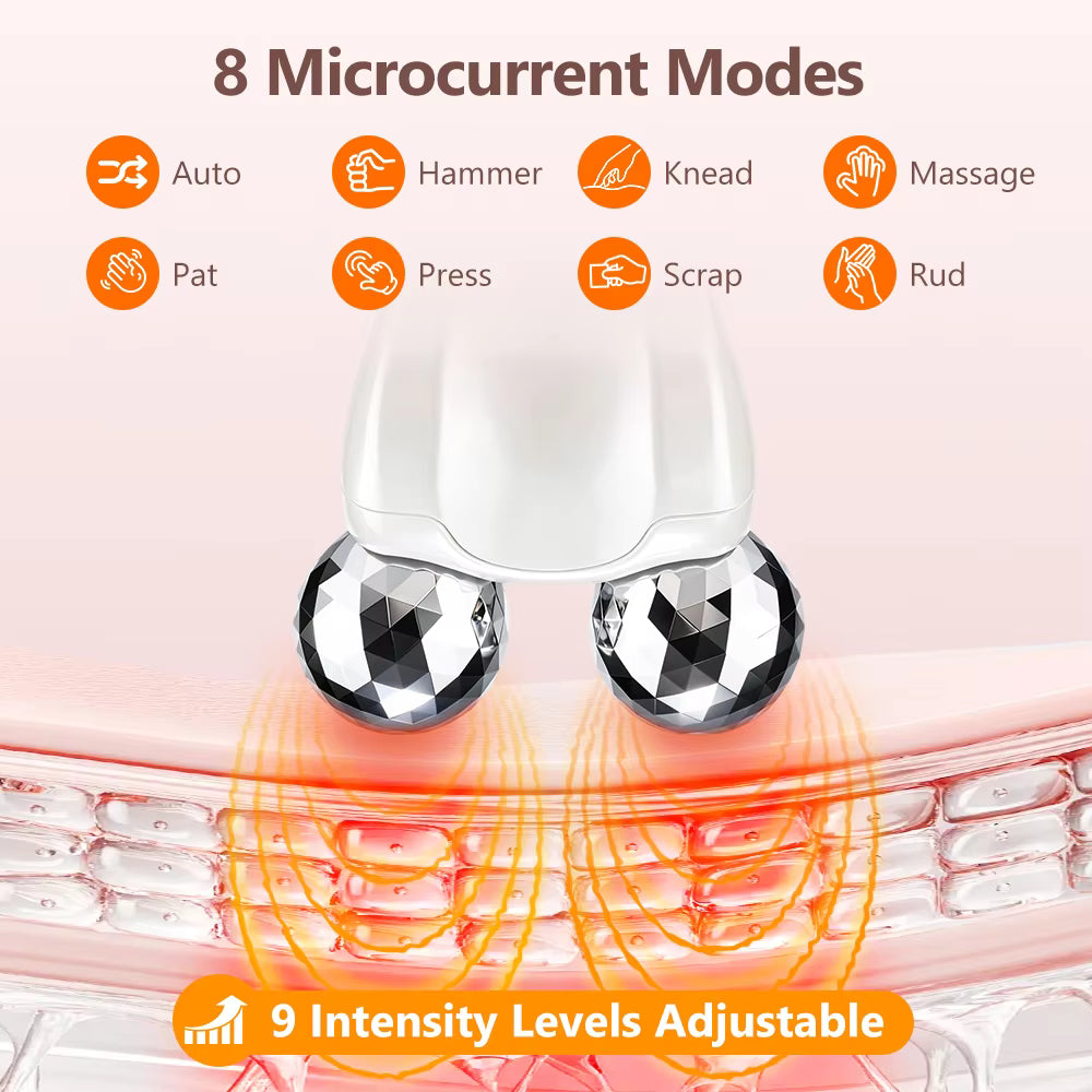 8-Mode EMS Microcurrent Facial Beauty Instrument with Red Light & Vibration
