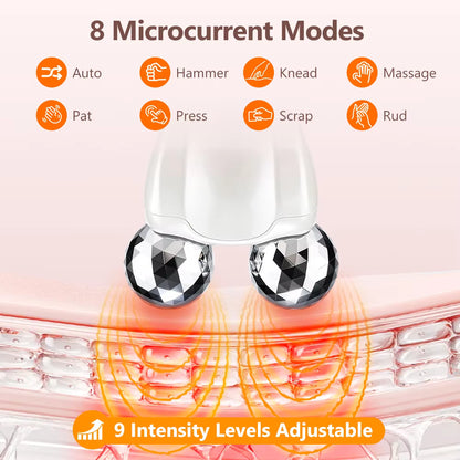 8-Mode EMS Microcurrent Facial Beauty Instrument with Red Light & Vibration