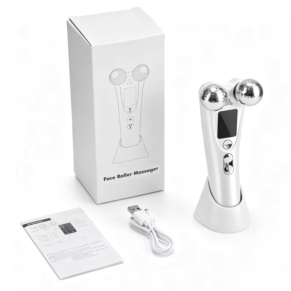 8-Mode EMS Microcurrent Facial Beauty Instrument with Red Light & Vibration