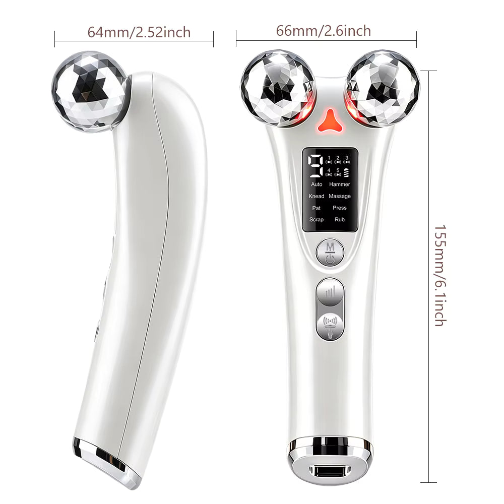 8-Mode EMS Microcurrent Facial Beauty Instrument with Red Light & Vibration